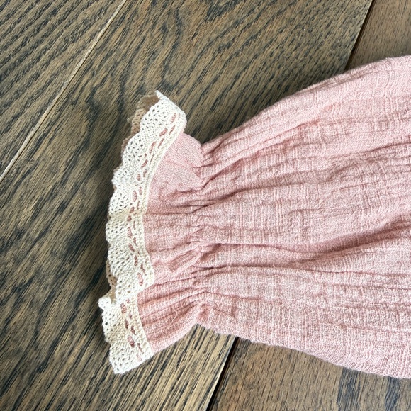 Pink Ruffled Kids Dress custom handmade in poland 100% organic cotton 2T 18-24 m - Picture 3 of 14